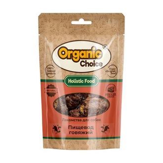 Organic Сhoice 32 г лакомство для собак пищевод говяжий