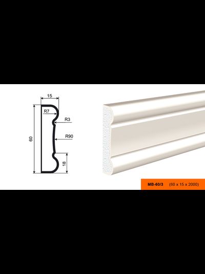 Фасадный молдинг из пенополистирола с покрытием LEPNINAPLAST (Лепнинапласт)  МВ-60/3