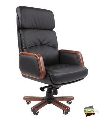 Офисное кресло Chairman 417 Россия нат.кожа/экокожа черная (мультиблок)