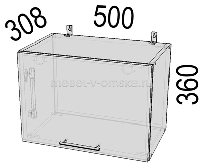 Шкаф кухонный Аляска ПГ-50 (500)