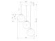 50205/3 ХРОМ Подвесной светильник со стеклянными плафонами хром Dublin