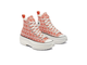 Кеды Converse Run Star Hike оранжевые с паттерном высокие на платформе
