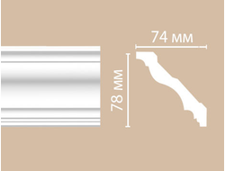 Потолочный плинтус из полиуретана с гладким профилем DECOMASTER (Декомастер) - 96684