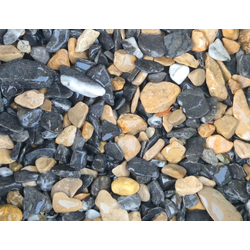 Чёрный кофе мраморная крошка галтованная, фракция 3-5 мм