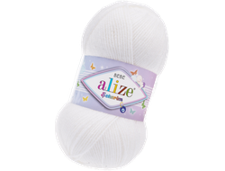 Sekerim bebe  (Alize) цвет №55 белый
