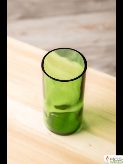 Винный подсвечник стеклянный "Зелёный" - 7*15см