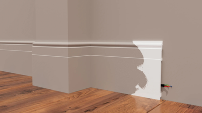 Напольный плинтус Decor-Dizayn DD725, для покраски, влагостойкий, ударопрочный, 2 метра