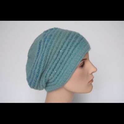 Берет бирюзовый вязаный Vizio Италия 6713 В