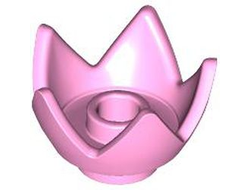 Minifigure, Headgear Crown Eggshell with 5 Points and Center Stud, Bright Pink (39262 6475900)