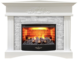 Угловой электрокамин Premier WT M6 с очагом 3D FireStar 25.5