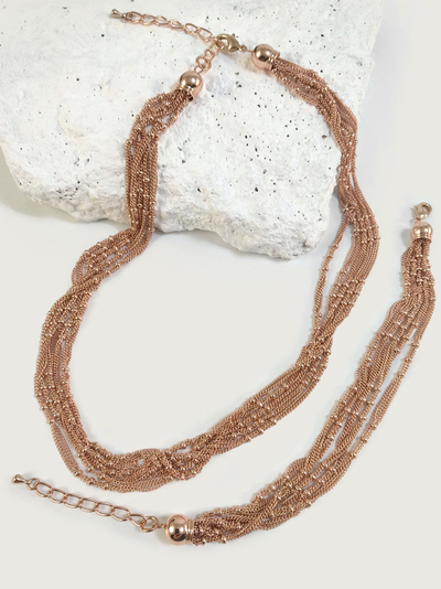 (АРТИКУЛ: 9673/82) БРАСЛЕТ ЖЕНСКИЙ, МЕТАЛЛ ЦВЕТА "РОЗОВОЕ ЗОЛОТО"