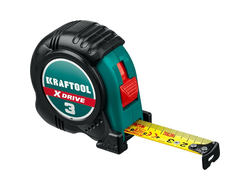 KRAFTOOL X-Drive, 3 м х 19 мм, рулетка (34122-03-19)