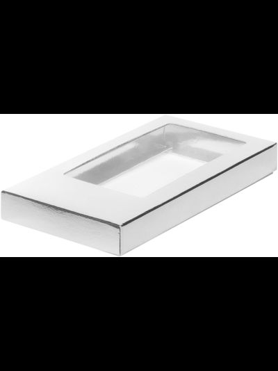 Коробка для плитки шоколада (серебро), 180*90*17мм