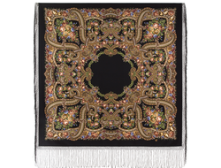 Павловопосадский платок Небесный 391-18