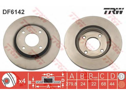 Передний тормозной диск TRW Ниссан Тиида