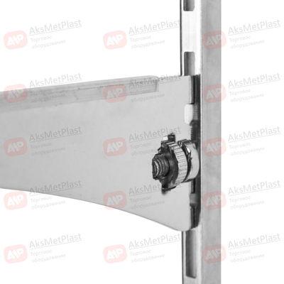 M10-300 Кронштейн хромированный с силиконом для профиля Vertikal под полку 300 мм