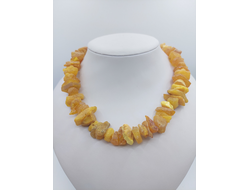 Лечебные бусы из крупного белого янтаря 10752