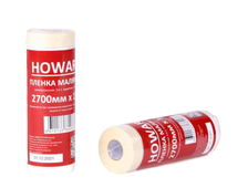 Пленка защитная HOWARD , укрывная + мал. клейкая лента MASKING FILM  2.7м х 20м