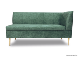 Кухонный ДИВАН "ФОРУМ-8Б" с боковой спинкой, Зеленый правый