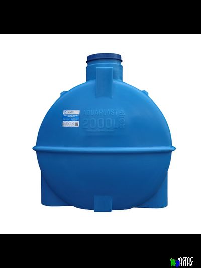 Емкость 2000 литров горизонтальная  синяя