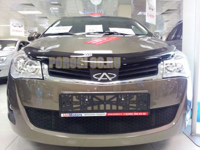Защита радиатора Chery Bonus 2011-2014/Chery Very 2011-2014 black