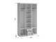Модульная  Алиса Шкаф 3-створчатый с ящиками, (1290х600х2150)