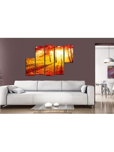 Модульная картина "Золото природы"