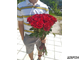Букет из 25 высоких красных роз Незнакомка фото2