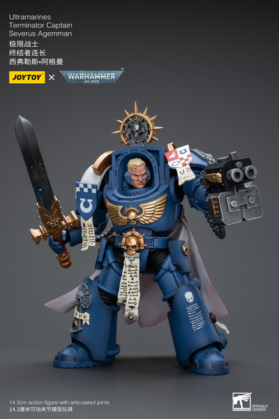 Капитан-терминатор Ультрамаринов (Warhammer 40k) - КОЛЛЕКЦИОННАЯ ФИГУРКА 1/18 Ultramarines Terminator Captain Severus Agemman (JT9916) - JOYTOY