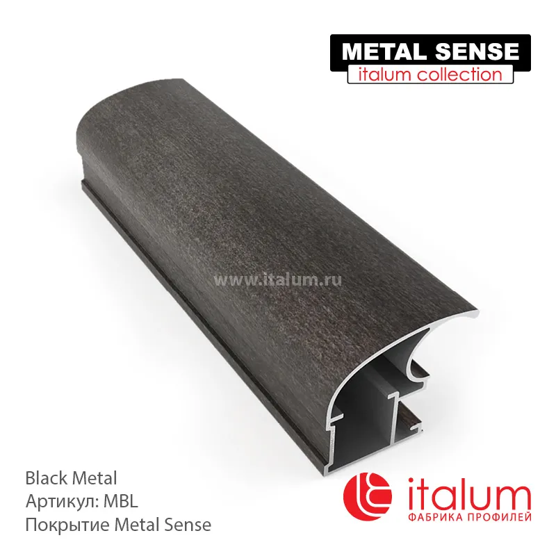 Профиль дверей ITALUM. Серия CLASSIC-A: Black Metal