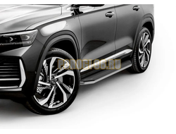 Порог-площадка "Premium" A180ALP + комплект крепежа, RIVAL, Geely Monjaro 2023-