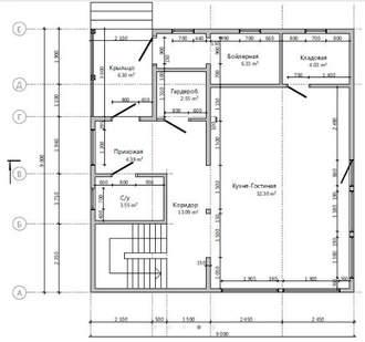 Двухэтажный каркасный дом с четырьмя спальнями 145м² (SK62)