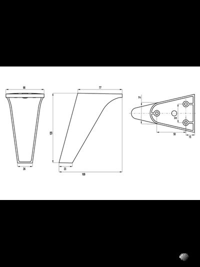 Опоры Доп.опция опоры к ТВ тумбе СОЛО / СКАНДИ (фурнитура) 6 шт комплект
