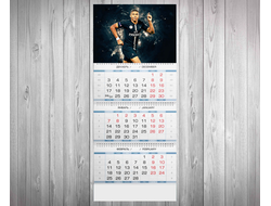 Календарь квартальный Kylian Mbappe Lottin, Килиан Мбаппе Лоттен №7