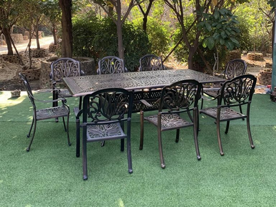 Садовый стол из литого алюминия Nairobi. Детали