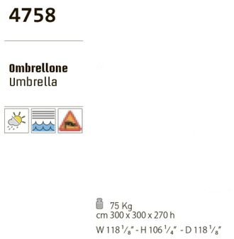 Профессиональный зонт, Positano
