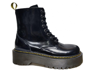 Ботинки Dr.Martens Jadon на толстой подошве лакированные черные женские ...
