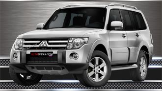 Premium защита радиатора для Mitsubishi Pajero 4 (2008-2011)