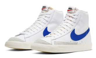 Nike Blazer Mid 77 Vintage White (Белые с синим)