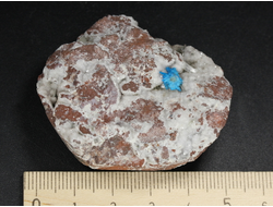 Кавансит, кристаллы на породе, Индия (52*42*17 мм, 49 г) №28635