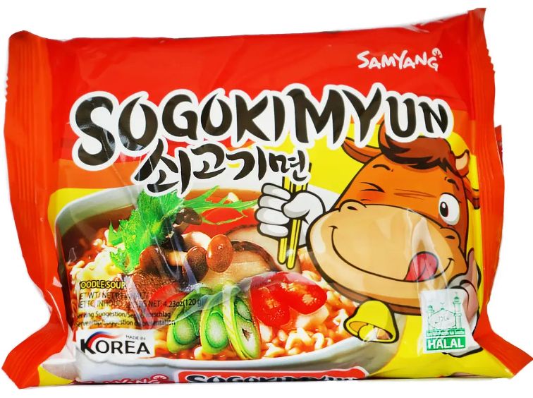 Рамён со вкусом говядины Sogokimyun Samyang (Корея)