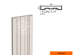 Тело фасадной пилястры из пенополистирола с покрытием LEPNINAPLAST-FASAD (Лепнинапласт-фасад) ПЛВ-350/3