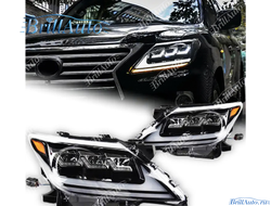 Фары Lexus LX 570 12-15 LED 3 линзы светодиодные