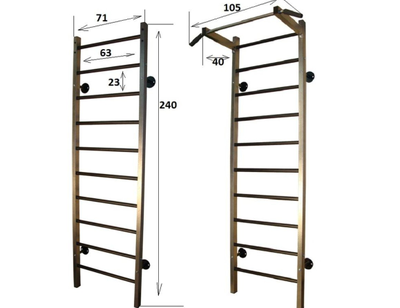 Шведская стенка PRO с турник-брусьями PRO