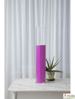 Насыпная свеча "Цилиндр 80 см", розовая "Ярко-розовый", с отдушкой "Ванильная карамель"