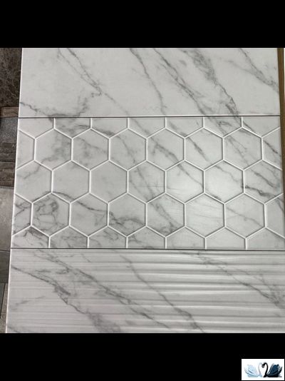 Плитка настенная Belani Marble Декор Wave 30 х 60 см под мрамор волна Береза керамика