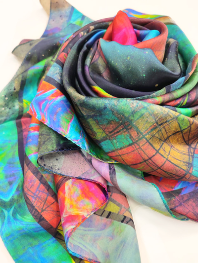 Павловопосадский платок Космос 10090-1