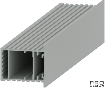 Комплект скрытой двери Pro Design Glass Crystal Graphite 2400 мм