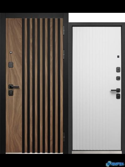 Дверь входная металлическая Luxor 2МДФ 3Д Рейка купить в Челябинске | КВИРТЕК