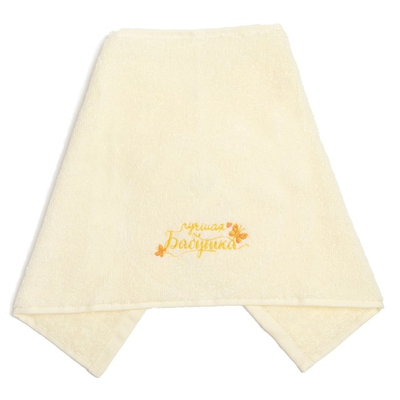 Полотенце махровое "Лучшая бабушка" 30х60 см, хлопок 100%, 340 гр/м2